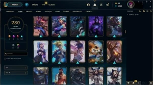 Conta LOL com 280 Skins 8 Skins míticas - League of Legends