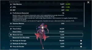 Conta Endgame Genshin Impact AR 56 com 9 T5