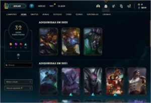 conta top , mais de 140 camps!   32 skins    ! - League of Legends LOL