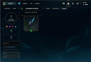 Conta prata 1 com 43 Champs e 17 Skins - League of Legends LOL