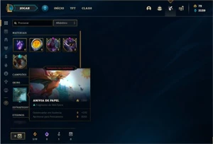 Conta prata 1 com 43 Champs e 17 Skins - League of Legends LOL