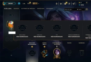 Unranked com 40 Champs e 6 Skins