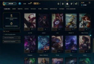 Unranked com 40 Champs e 6 Skins - League of Legends LOL