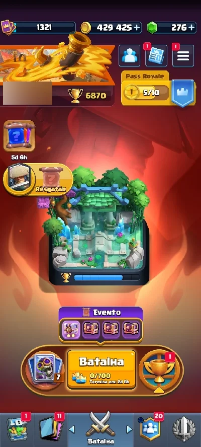 Conta : clash royale