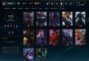 Diamante 4 com 110 Champs e 103 Skins ( Diamante 1 Flex ) - League of Legends LOL