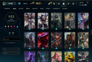 Diamante 4 com 110 Champs e 103 Skins ( Diamante 1 Flex ) - League of Legends LOL