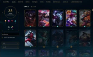 Conta Plat5/107 champ/barata - League of Legends LOL