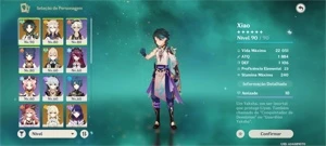 Conta Genshin Impact Xiao Albedo Raiden Mona c1 Jean Qiqi