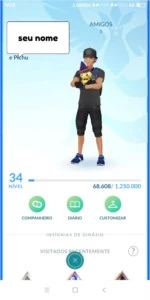 Conta Pokémon Go Lv34