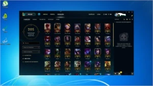 Conta prata 1,com borda ouro e 69 champs e 15 skins - League of Legends LOL
