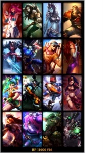 Conta prata 1,com borda ouro e 69 champs e 15 skins - League of Legends LOL