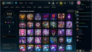 MESTRE FULL CHAMP COM SKINS RARAS - League of Legends LOL