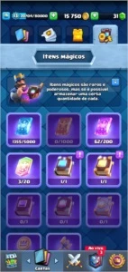 ACC Clash Royale Nível 13 / 102 Cards + Passe