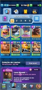 ACC Clash Royale Nível 13 / 102 Cards + Passe