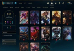Conta lol com várias skins - League of Legends