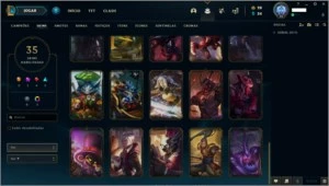CONTA DIAMANTE 🌟 35 SKINS 🌟 80 CAMPEOES - League of Legends LOL
