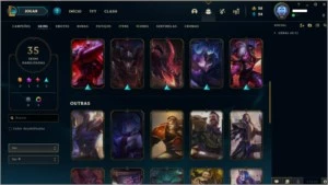 CONTA DIAMANTE 🌟 35 SKINS 🌟 80 CAMPEOES - League of Legends LOL