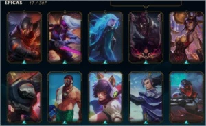 Conta de League of Legends TOP SKINS RARAS LOL