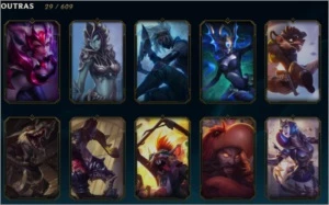 Conta de League of Legends TOP SKINS RARAS LOL