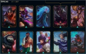 Conta de League of Legends TOP SKINS RARAS LOL