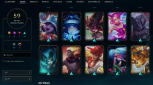 Conta League of Legends Full Acesso 59 Skins Main Sup LOL