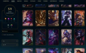 Conta League of Legends Full Acesso 59 Skins Main Sup LOL