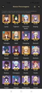 Conta Genshin Childe, Ayato, Jean, Keqing, Tighnari e Lyney - Genshin Impact
