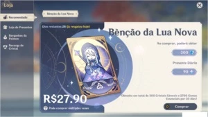 DILUC+ZHONGLI+QIQI C1+HARPA CELESTIAL+ BENÇÃO 1 MÊS - Genshin Impact