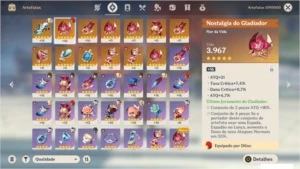 DILUC+ZHONGLI+QIQI C1+HARPA CELESTIAL+ BENÇÃO 1 MÊS - Genshin Impact