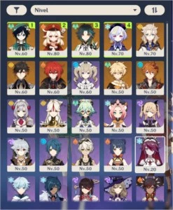 ✨ CONTA GENSHIN IMPACT AR-48 COM 8 PERSONAGENS 5⭐ ✨