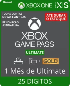 Xbox Game Pass Ultimate 1 mês - 25 dígitos - Gift Cards