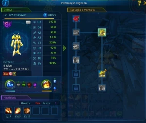 Conta LADMO (LUCEMON) - AOX 6/6 - Omegamon 140% Lucemon140% - Digimon Masters Online