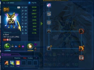 Conta LADMO (LUCEMON) - AOX 6/6 - Omegamon 140% Lucemon140% - Digimon Masters Online