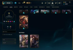 Prata 1 com 70 Champs e 9 Skins - League of Legends LOL