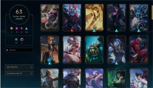 (LOL) CONTA DIAMANTE 4, 63 SKINS, 75 CAMPEÕES, NÍVEL 121 - League of Legends