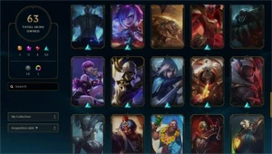 (LOL) CONTA DIAMANTE 4, 63 SKINS, 75 CAMPEÕES, NÍVEL 121 - League of Legends