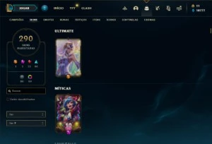 Conta diamante 4 com TODOS os champs e 290 Skins (Nivel 722) - League of Legends LOL