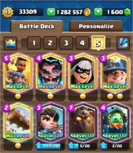 CLASH ROYALE MELHOR CONTA PARA PUSH +6400
