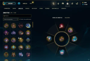 Mestre com 273 PDL ( 36 Champs e 7 Skins + 10 Fragmentos ) - League of Legends LOL