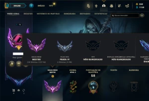 Mestre com 273 PDL ( 36 Champs e 7 Skins + 10 Fragmentos ) - League of Legends LOL