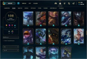 Conta platina 3 108 skin com 1,3kk de katarina e 800k de zed - League of Legends LOL