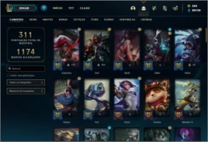 Conta platina 3 108 skin com 1,3kk de katarina e 800k de zed - League of Legends LOL