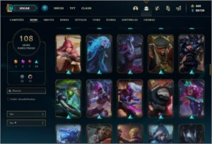 Conta platina 3 108 skin com 1,3kk de katarina e 800k de zed - League of Legends LOL