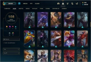 Conta platina 3 108 skin com 1,3kk de katarina e 800k de zed - League of Legends LOL
