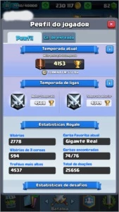4K - com baú lendario e magico - mais de 200k de ouro - Clash Royale