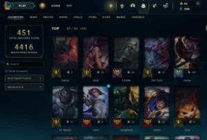 Conta lol diamante com várias skins e todos os campeões - League of Legends