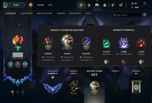 Conta lol diamante com várias skins e todos os campeões - League of Legends