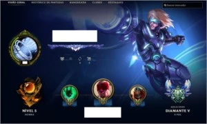 CONTA DIAMANTE - League of Legends LOL