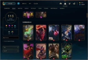 CONTA COM BORDA PLATINA - League of Legends LOL