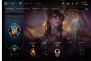 CONTA COM BORDA PLATINA - League of Legends LOL